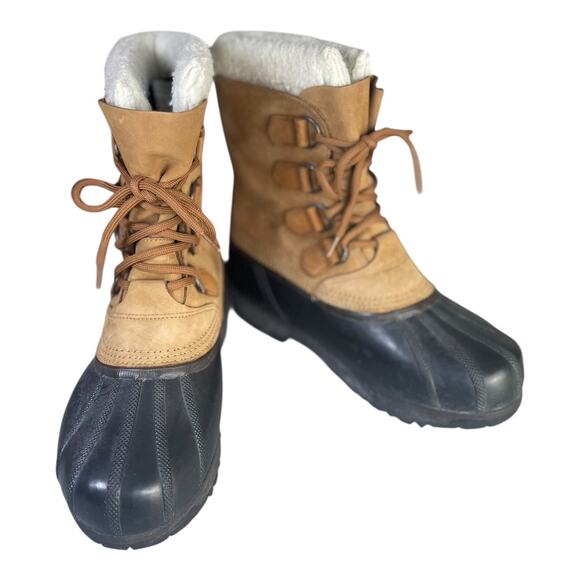 Sorel Men’s Caribou Waterproof Tan Leather Winter Boots Size-10 - Picture 2 of 9